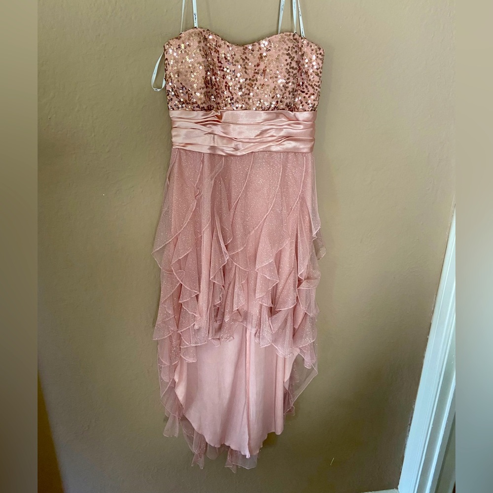 Strapless high low dress